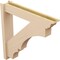 Ekena Millwork 6-in W x 32-in D x 32-in H Balboa Trad Rough Cedar Woodgrain TimberThane Outlooker, Primed Tan OUTUR060X32X32BOA04RCPR - alternate 2